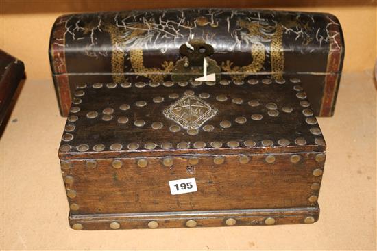 A Chinese domed top box,